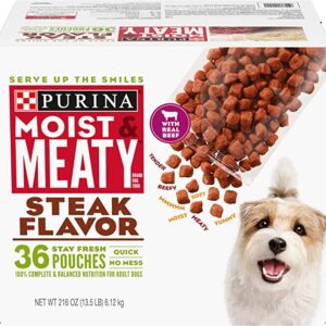 Purina Moist & Meaty Steak Flavor Adult Dry Dog Food